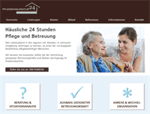 Tablet Screenshot of pflegemanufaktur24.de
